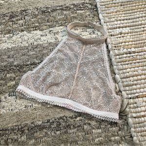 Victoria’s Secret Cream White Lace High Neck Halter Bralette